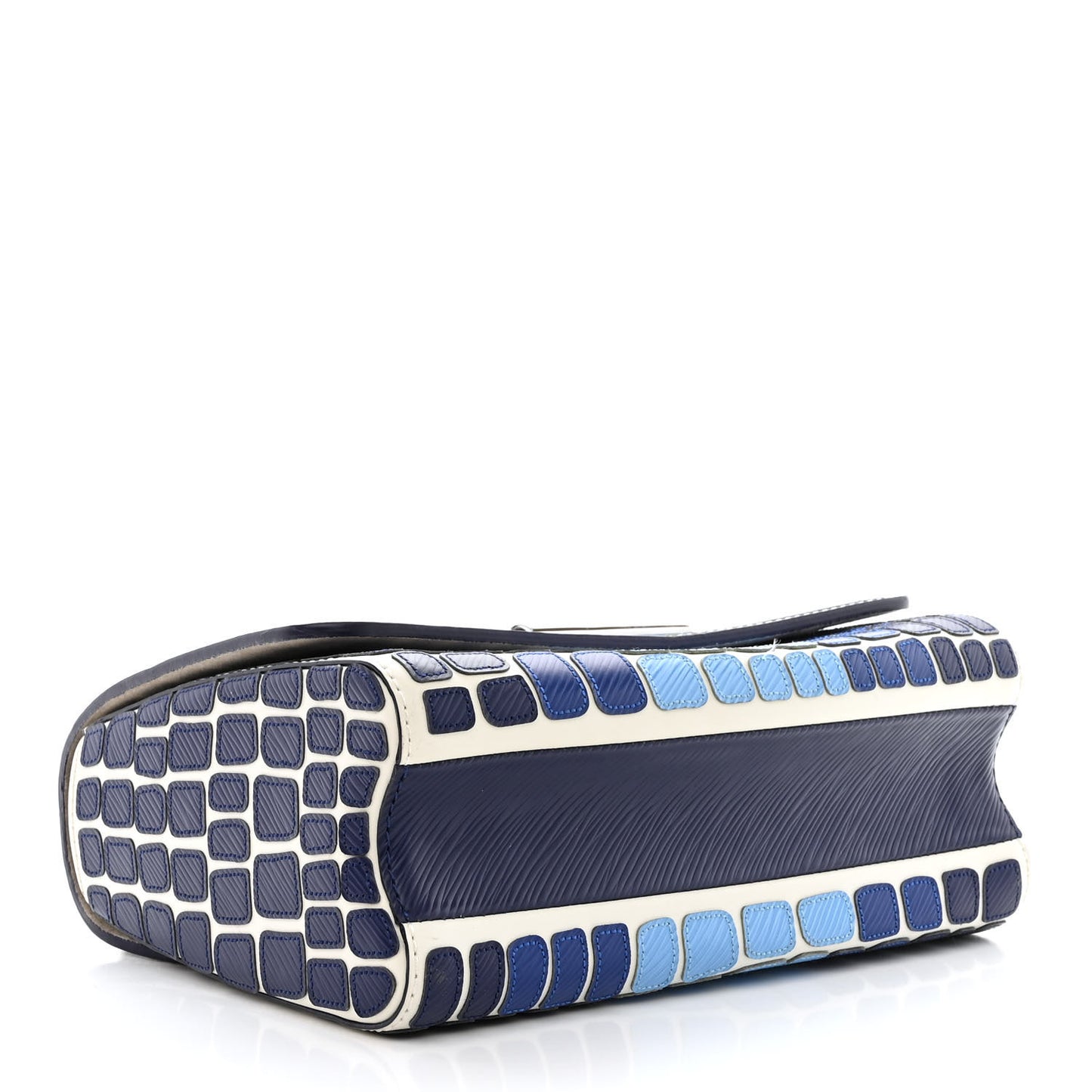 Epi Savane Twist Shoulder Bag MM Blue