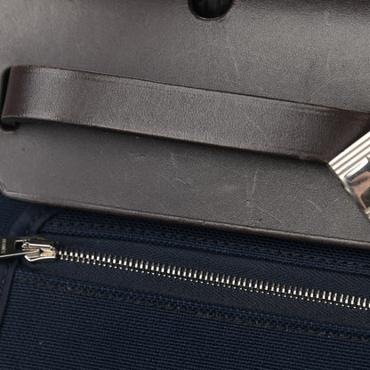 Hermes Toile Vache Hunter Herbag Zip PM 31 Bleu Marine Ebene 12 of 12