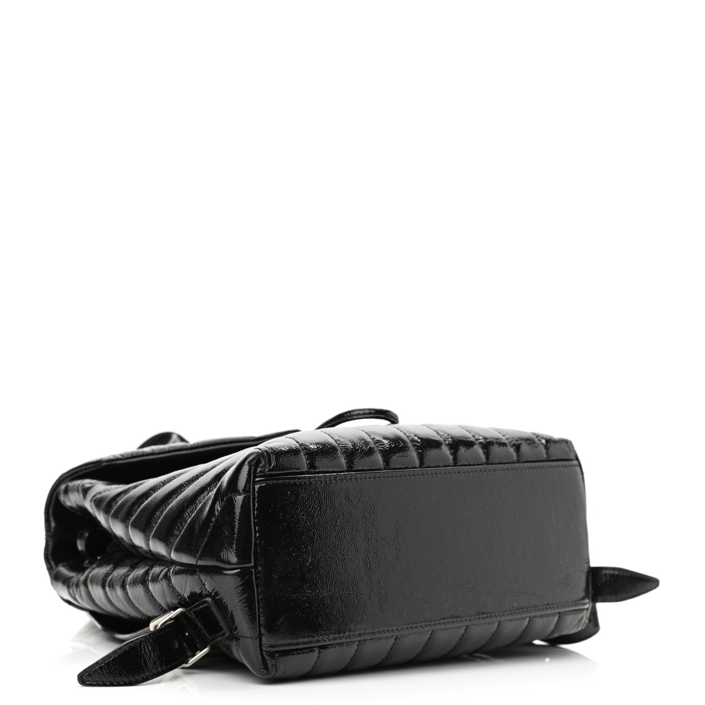 Patent Y Quilted Monogram Small Loulou Backpack Black