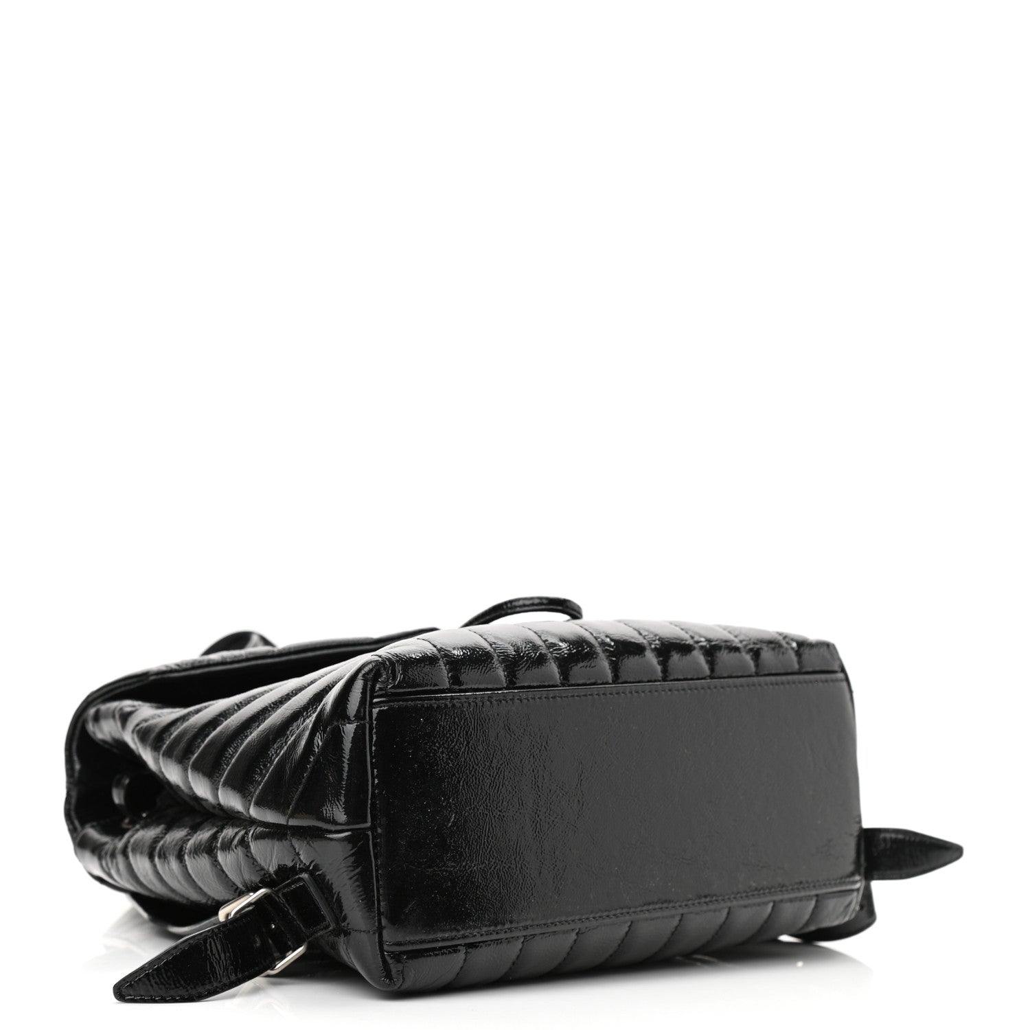 Saint Laurent Patent Y Quilted Monogram Small Loulou Backpack Black 4 of 11
