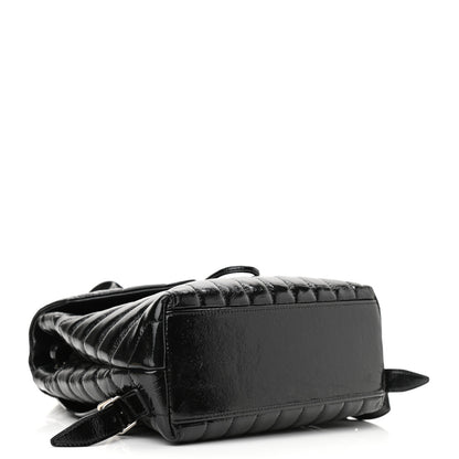 Saint Laurent Patent Y Quilted Monogram Small Loulou Backpack Black 4 of 11