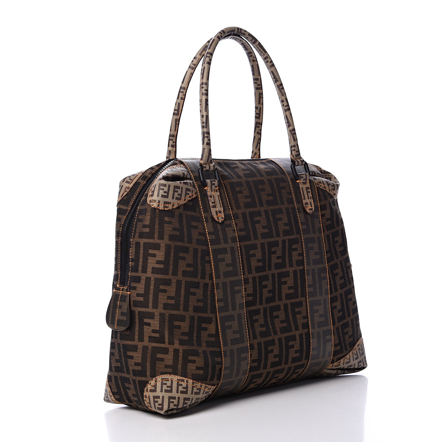 Fendi Zucca Zucchino Spalmati Large B Mix Tote Tobacco 2 of 11