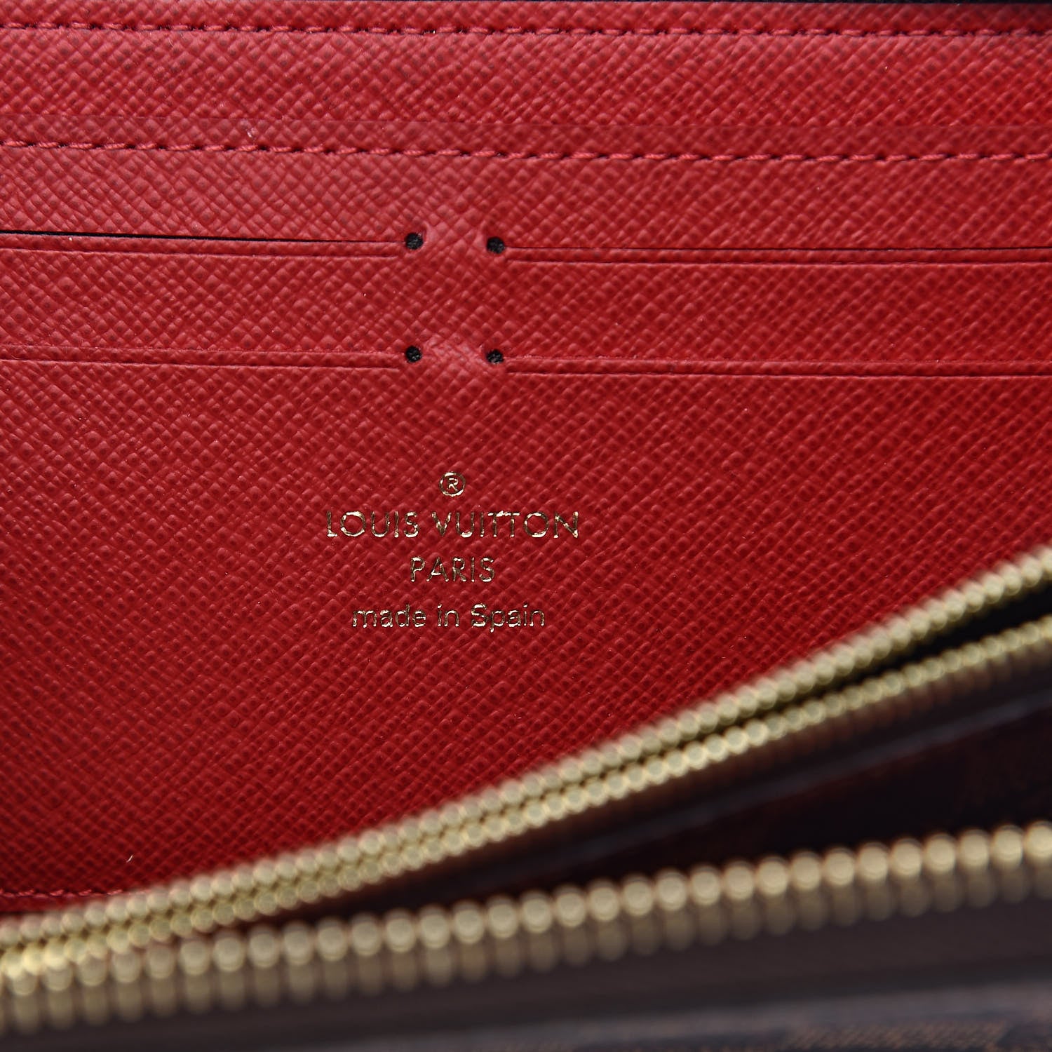 Louis Vuitton Damier Ebene Clemence Wallet Cherry 6 of 8