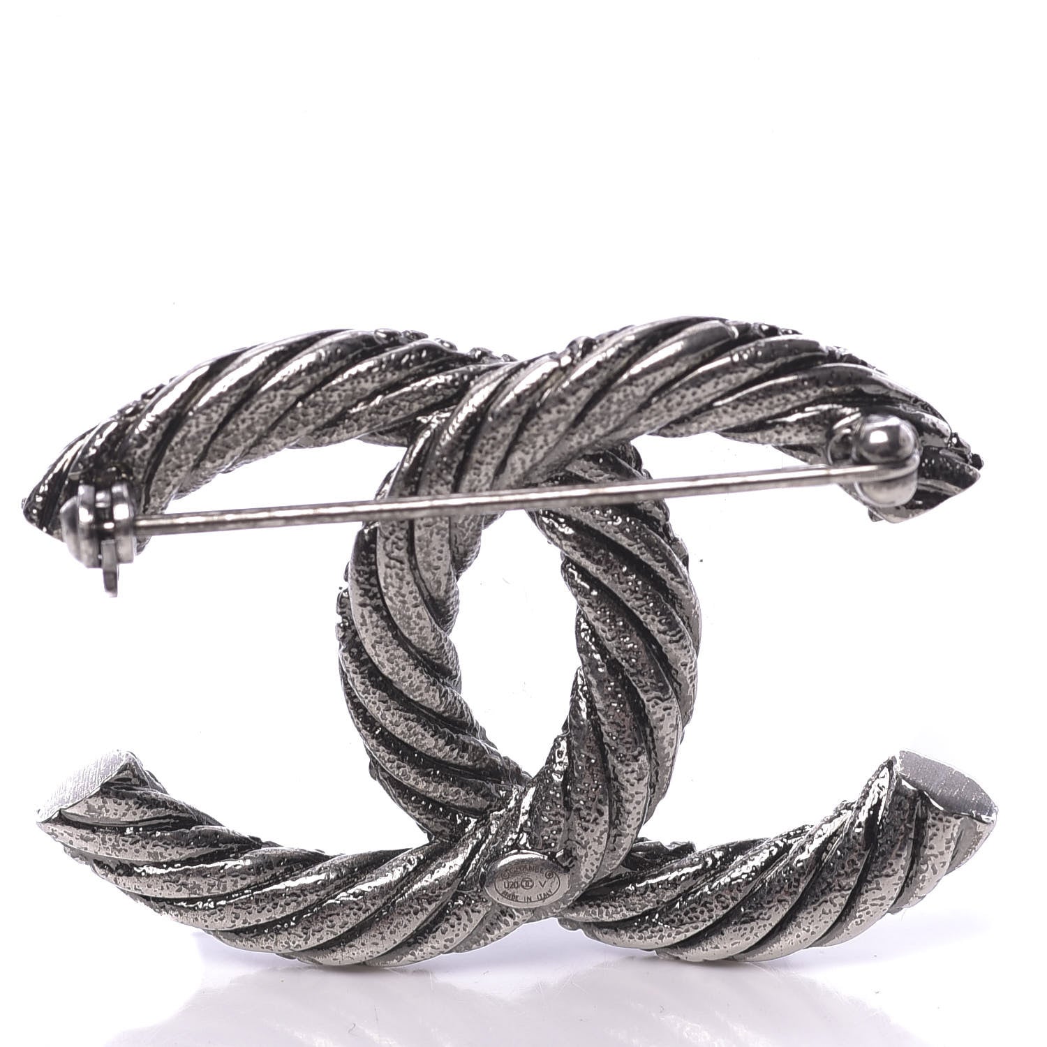 Chanel Ruthenium Twisted CC Brooch 3 of 4