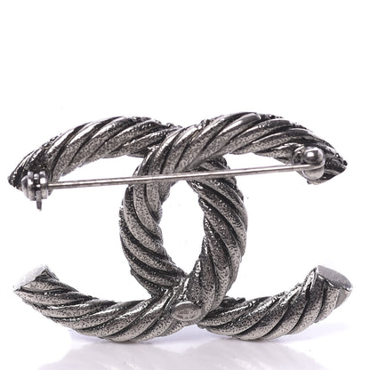 Chanel Ruthenium Twisted CC Brooch 3 of 4