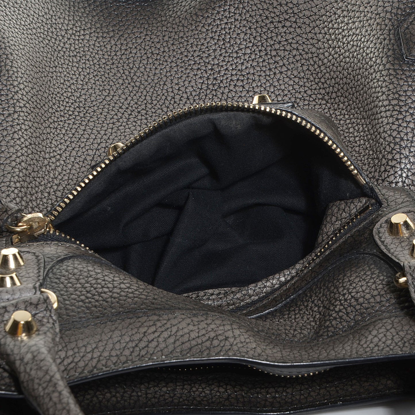 Grained Calfskin Classic Gold Hardware City Ombre Grey Gradient