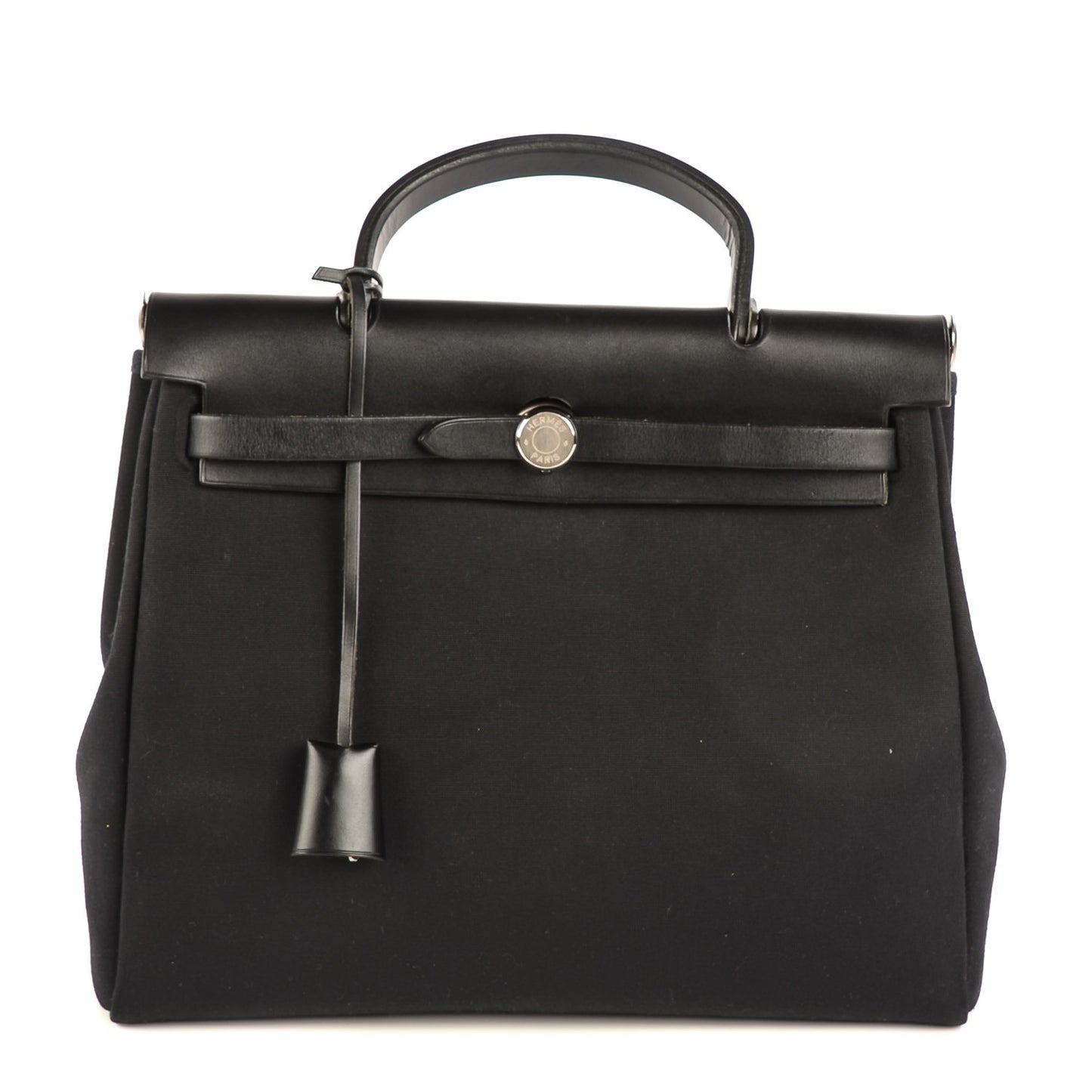 Vache Calfskin Toile Herbag 30 PM Black