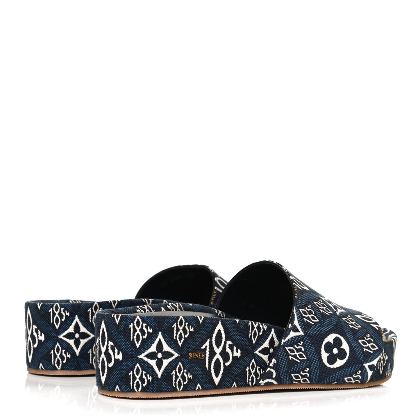 Canvas Since 1854 Jumbo Flatform Mule Sandals 36 Blue