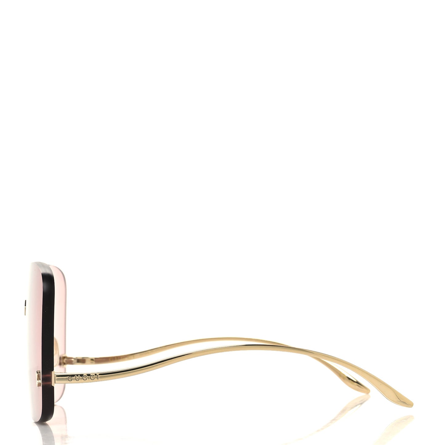 Rimless Sunglasses GG0352S Gold Flash Pink