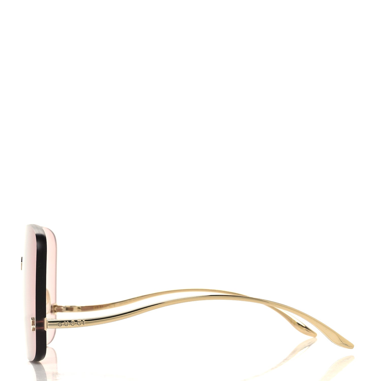 Gucci Rimless Sunglasses GG0352S Gold Flash Pink 3 of 9