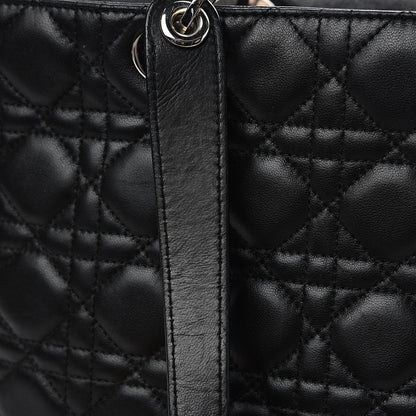 Christian Dior Lambskin Cannage Large Lady Dior Shopper Tote Black 14 of 15