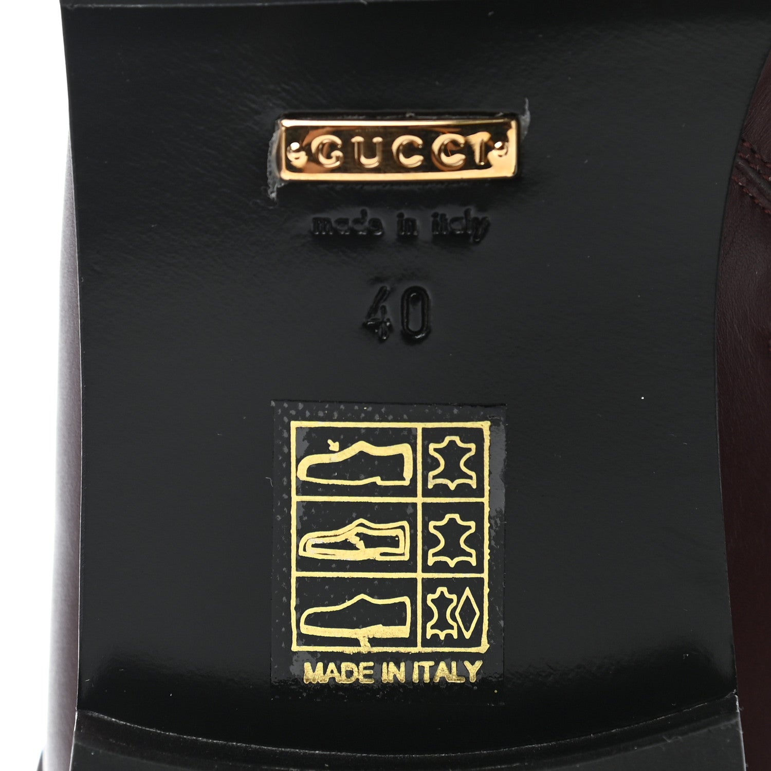 Gucci Calfskin Womens GG Ankle Boots 40 Vintage Bordeaux 6 of 8