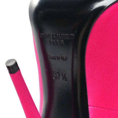 Saint Laurent Satin Instinct Pumps 37.5 Fuchsia 7 of 8