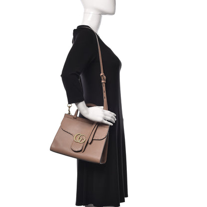 Gucci Calfskin Mini Pearly GG Marmont Top Handle Bag Porcelain Rose 2 of 10