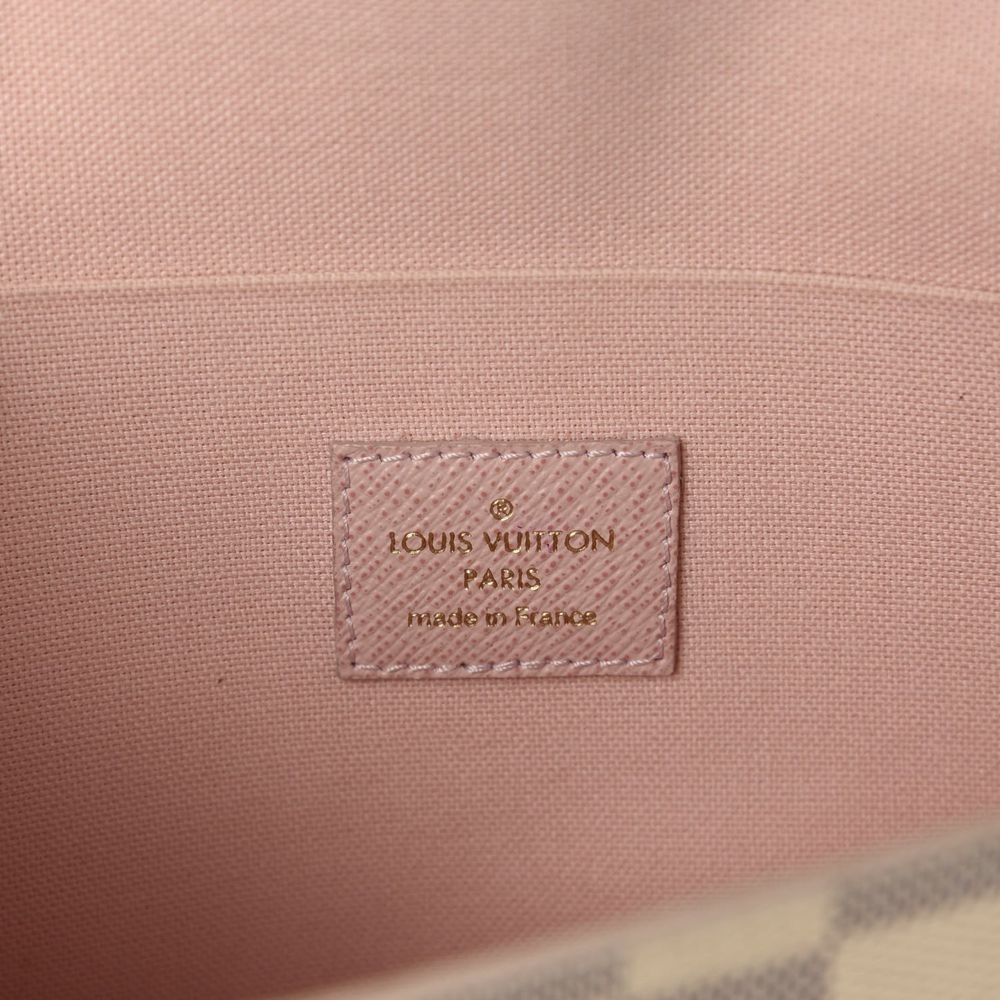 Damier Azur Pochette Felicie Chain Wallet Rose Ballerine