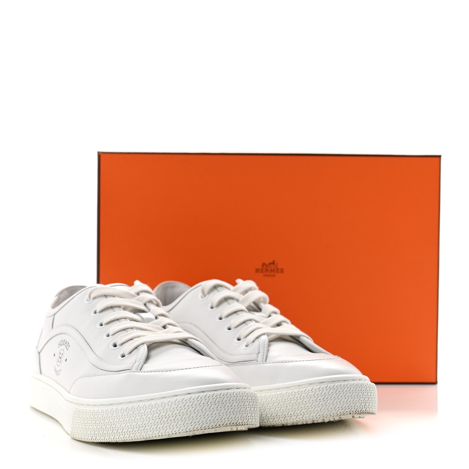 Hermes Calfskin Womens Get Sneakers 39 White 10 of 10