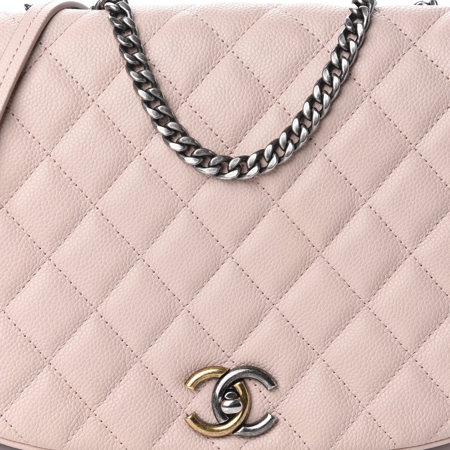 Chanel Caviar Quilted Casual Pocket Messenger Flap Light Pink 12 of 14