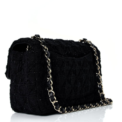 Chanel Tweed Quilted Mini Rectangular Flap Black 2 of 4