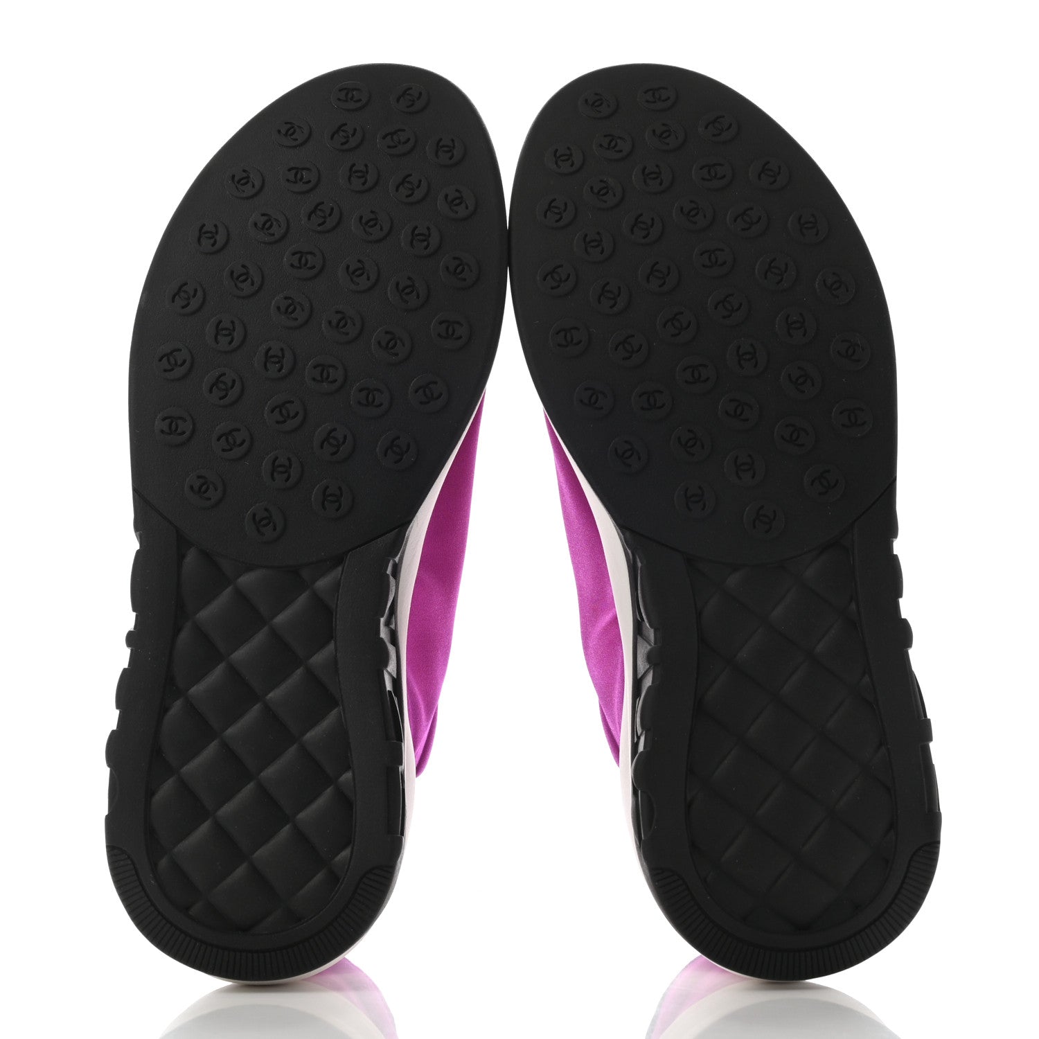 Chanel Calfskin Mesh Lycra Sneakers 37 Dark Pink 5 of 7
