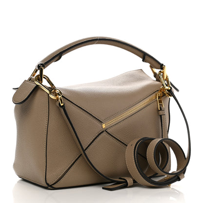 Loewe Grained Calfskin Small Puzzle Bag Sand 2 of 9