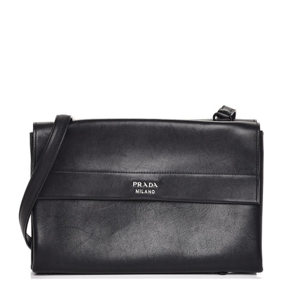 Prada Vitello Soft Double Flap Shoulder Bag Nero Black 3 of 8