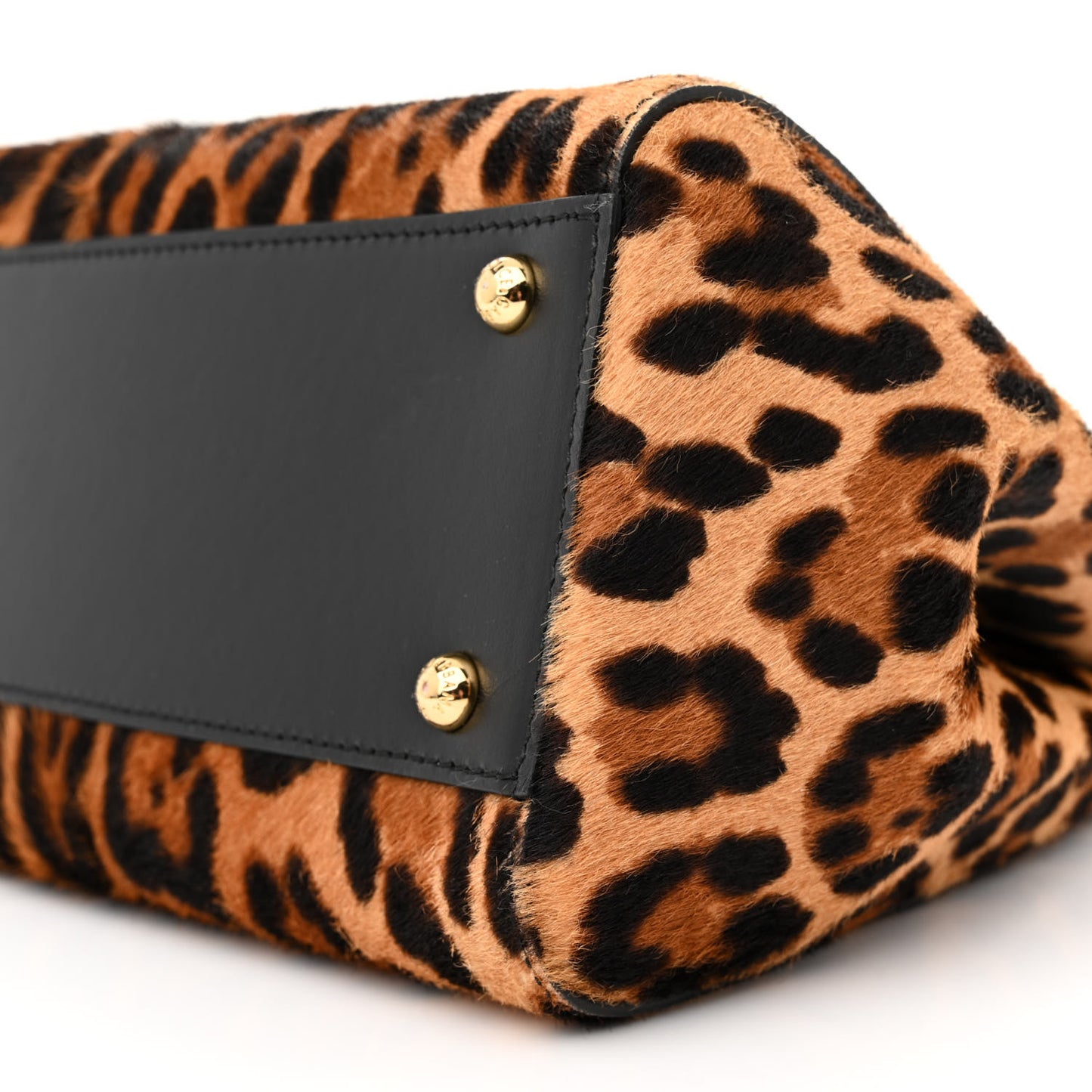 Calf Hair Leopard Print Small Miss Sicily Satchel Black