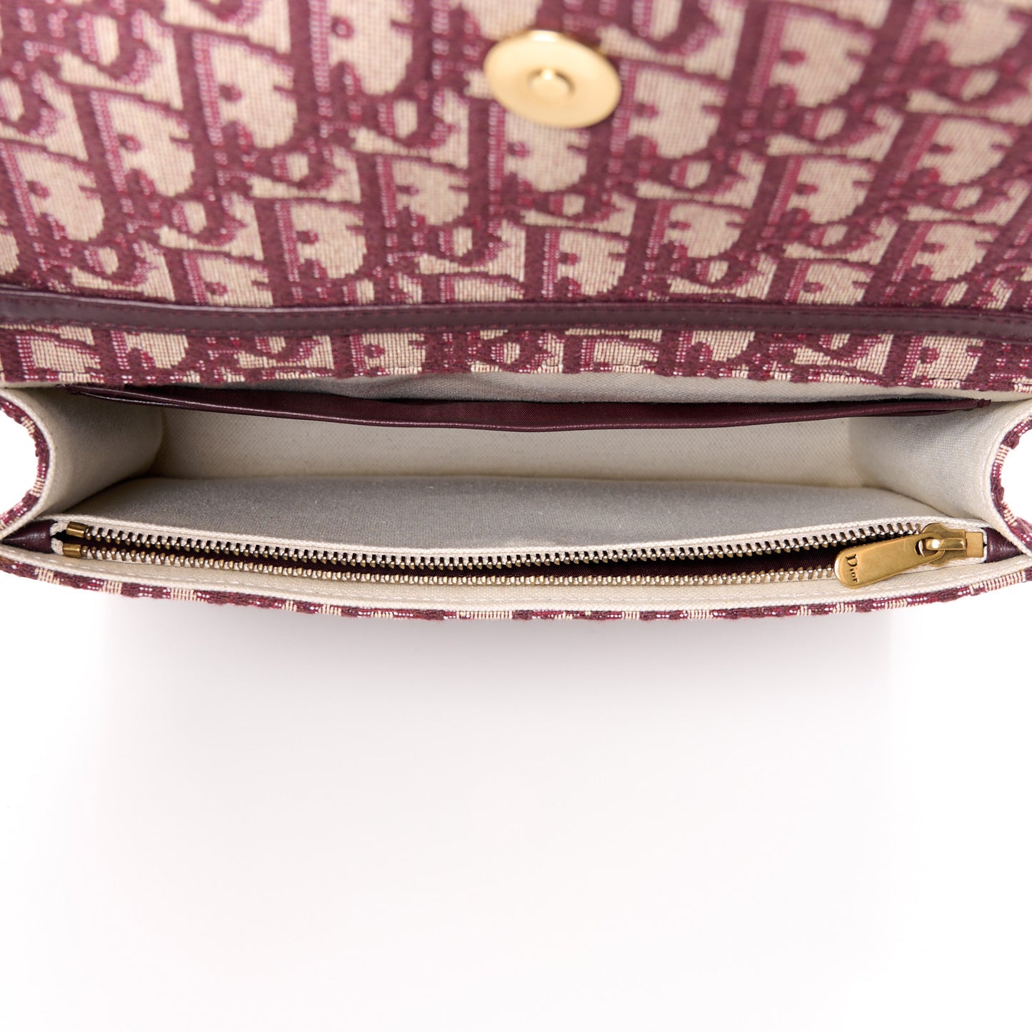 Oblique Saddle Chain Pouch Burgundy