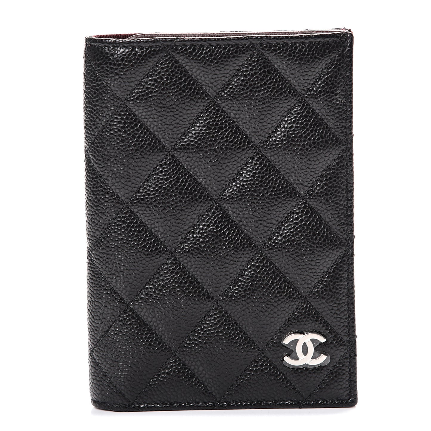 Caviar Quilted Passport Holder Black