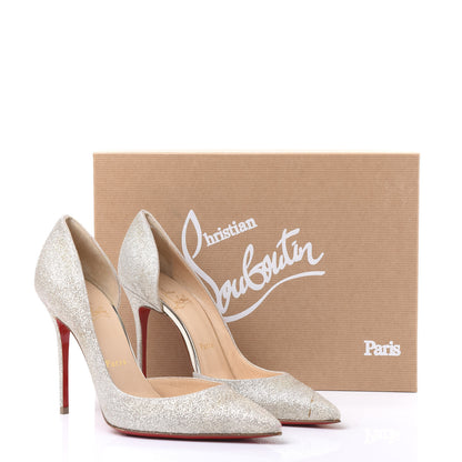 Christian Louboutin Glitter Mini Specchio Iriza 100 Pumps 37 Silver 10 of 10