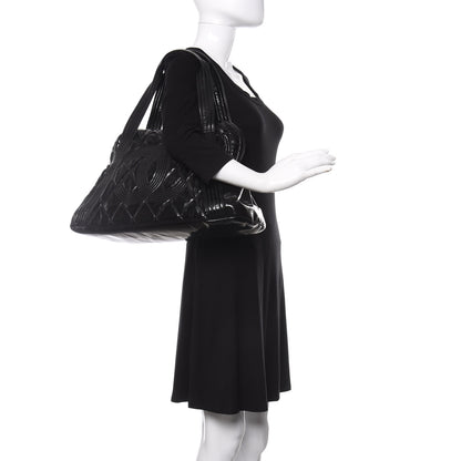 Chanel Vinyl Quilted CC Large Tote Black 2 of 20