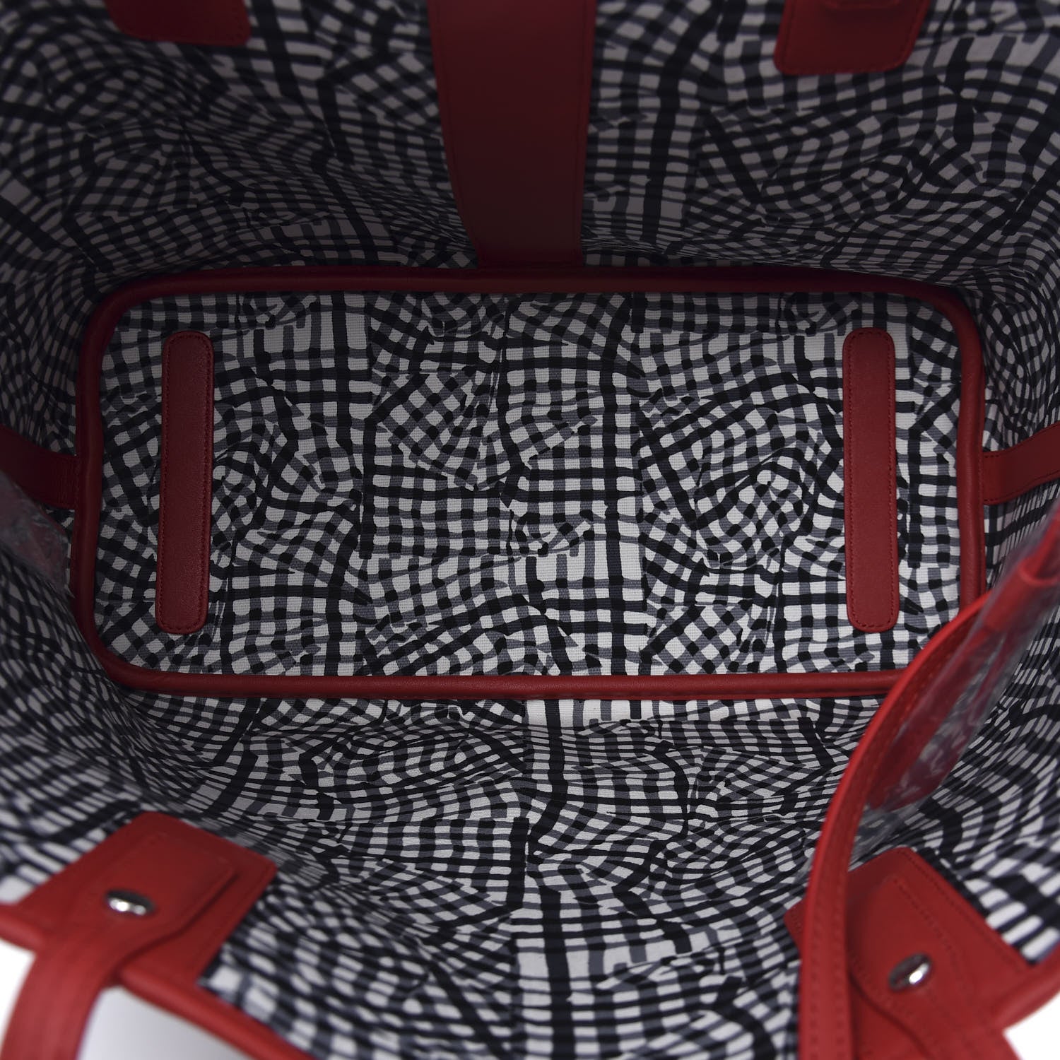 MCM Visetos Medium Liz Reversible Shopper Tote Black Red 6 of 19
