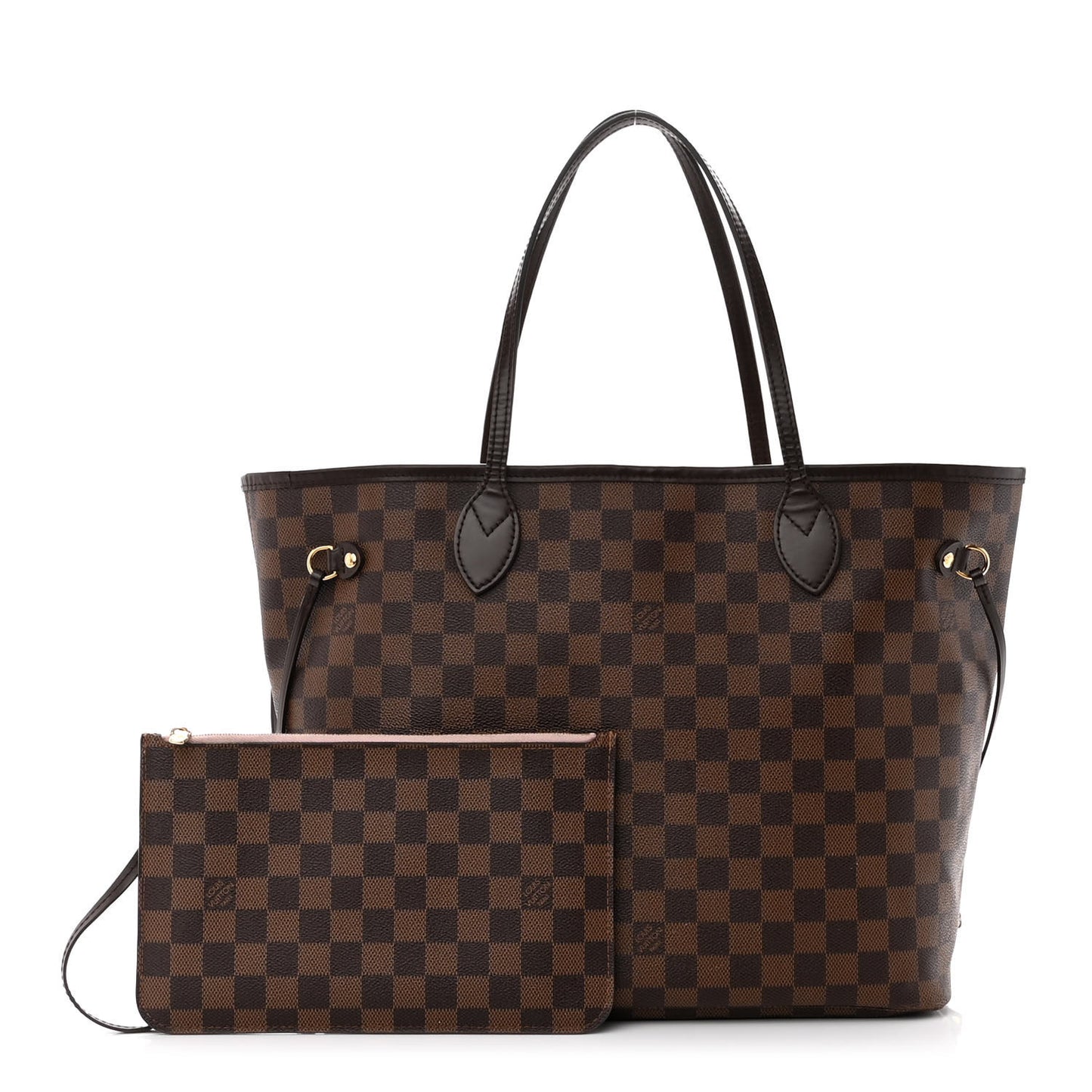 Damier Ebene Neo Neverfull MM Rose Ballerine