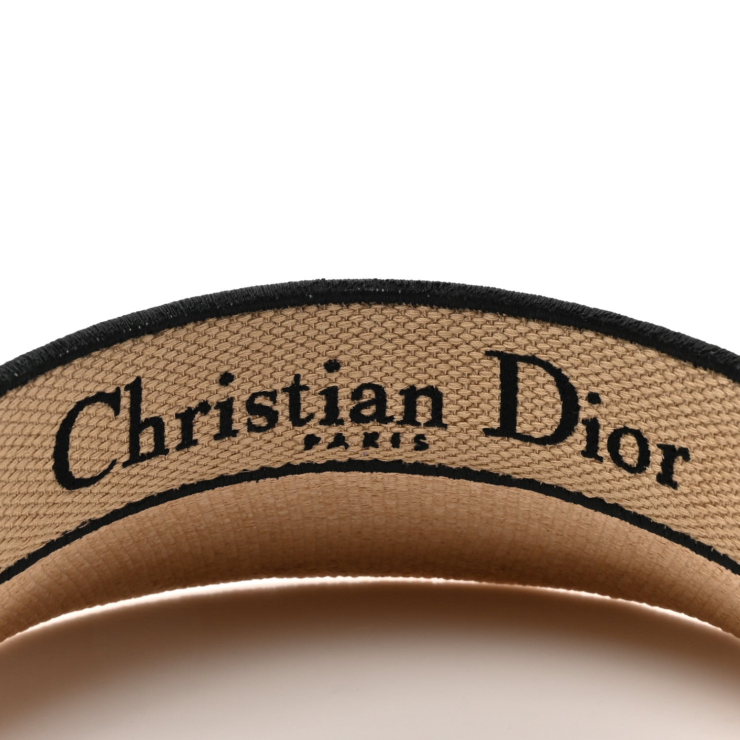 Christian Dior Raffia Embroidered Petites Fleurs Visor Natural 8 of 8