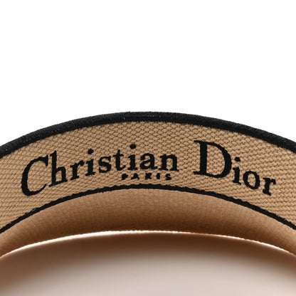 Christian Dior Raffia Embroidered Petites Fleurs Visor Natural 8 of 8