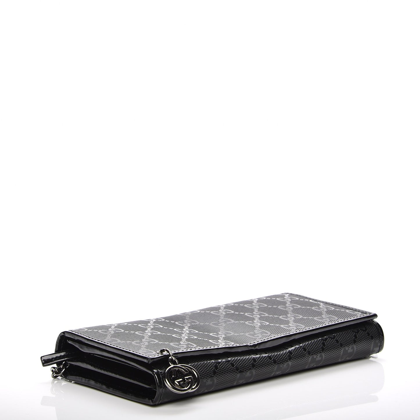 Imprime Monogram GG Pierce Chain Clutch Wallet Black