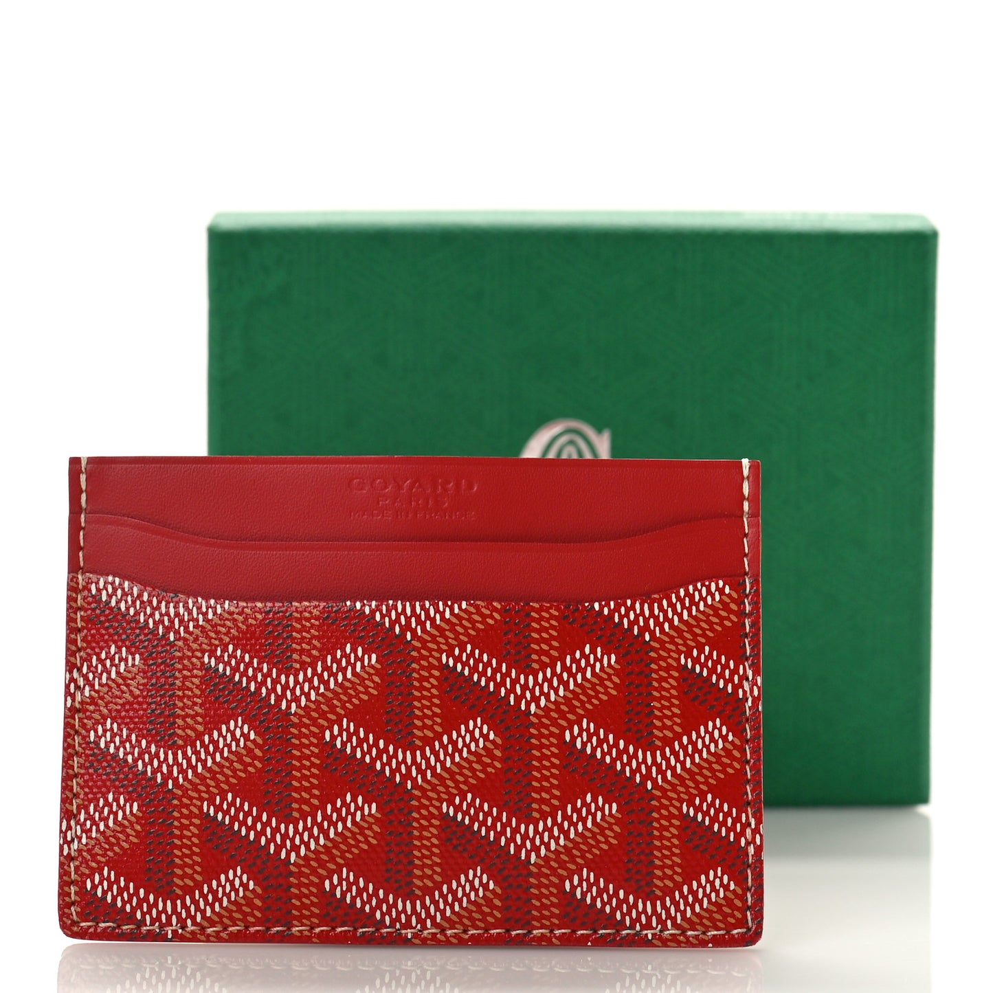 Goyardine Saint Sulpice Card Holder Red