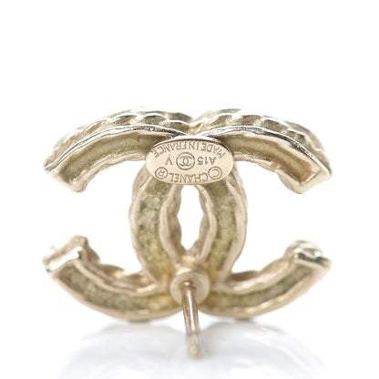 Chanel Crystal Timeless CC Earrings Gold 4 of 5