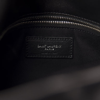 Saint Laurent Lambskin Quilted Medium Loulou Puffer Monogram Chain Satchel Black 8 of 11