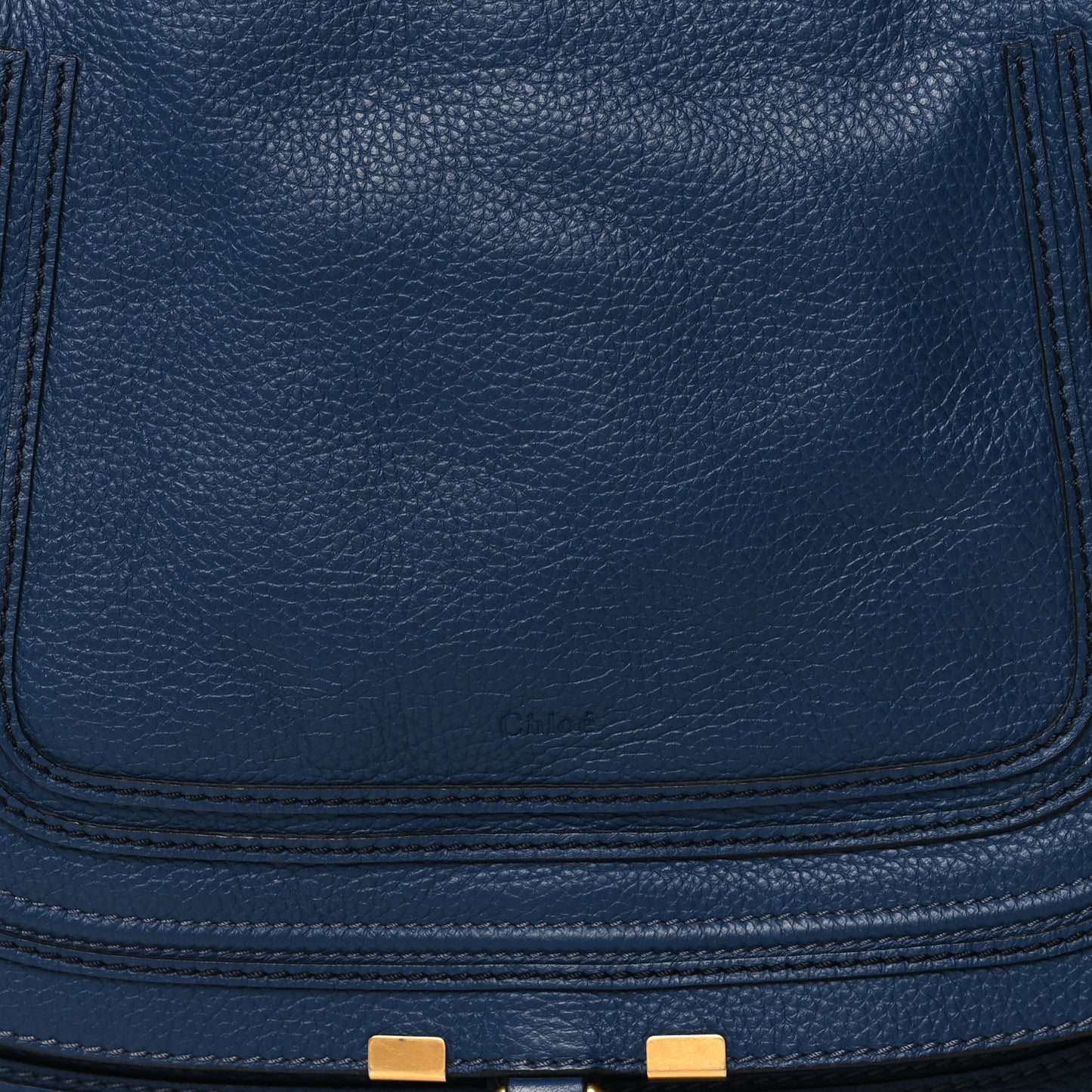 Calfskin Large Marcie Satchel Royal Navy