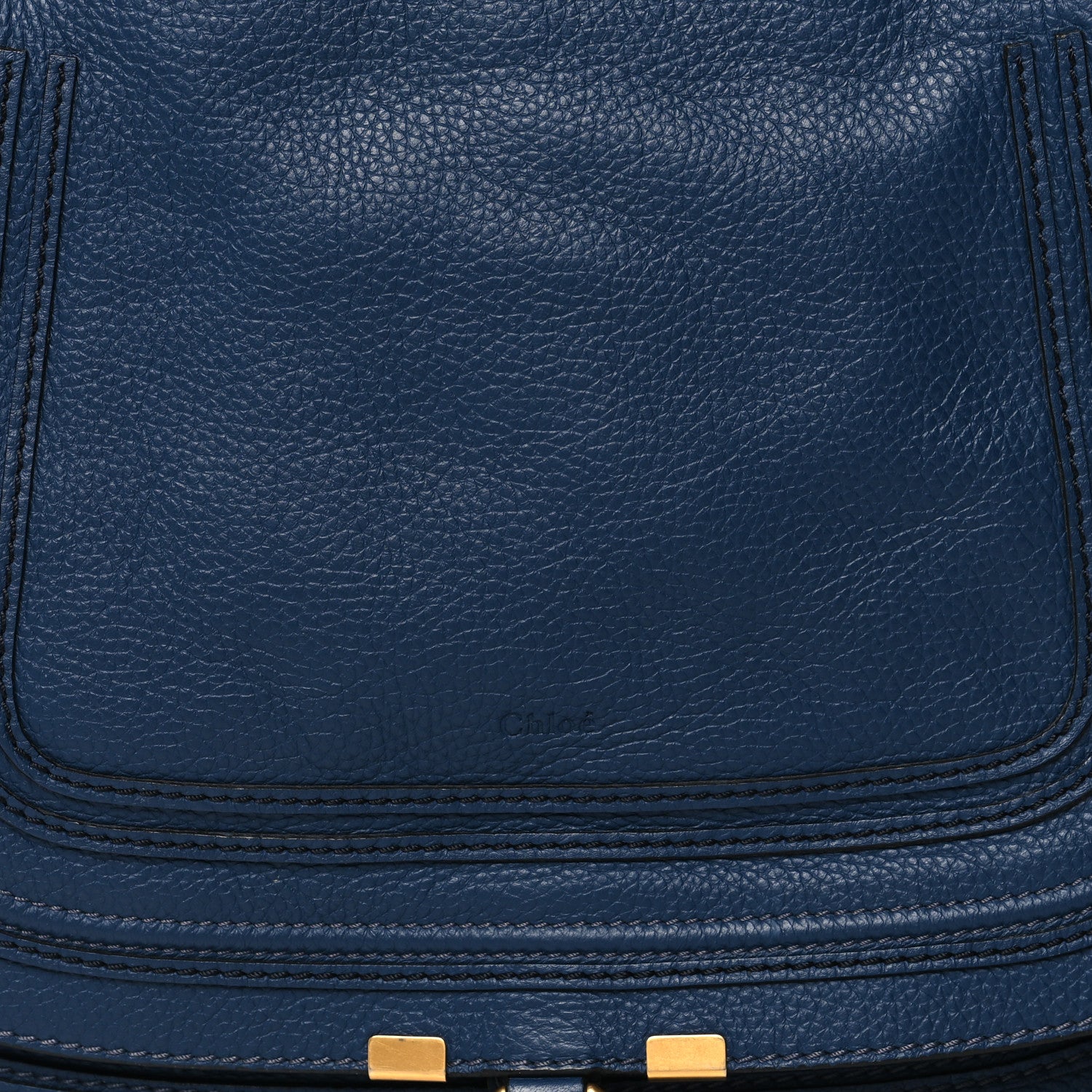 Chloe Calfskin Large Marcie Satchel Royal Navy 7 of 11