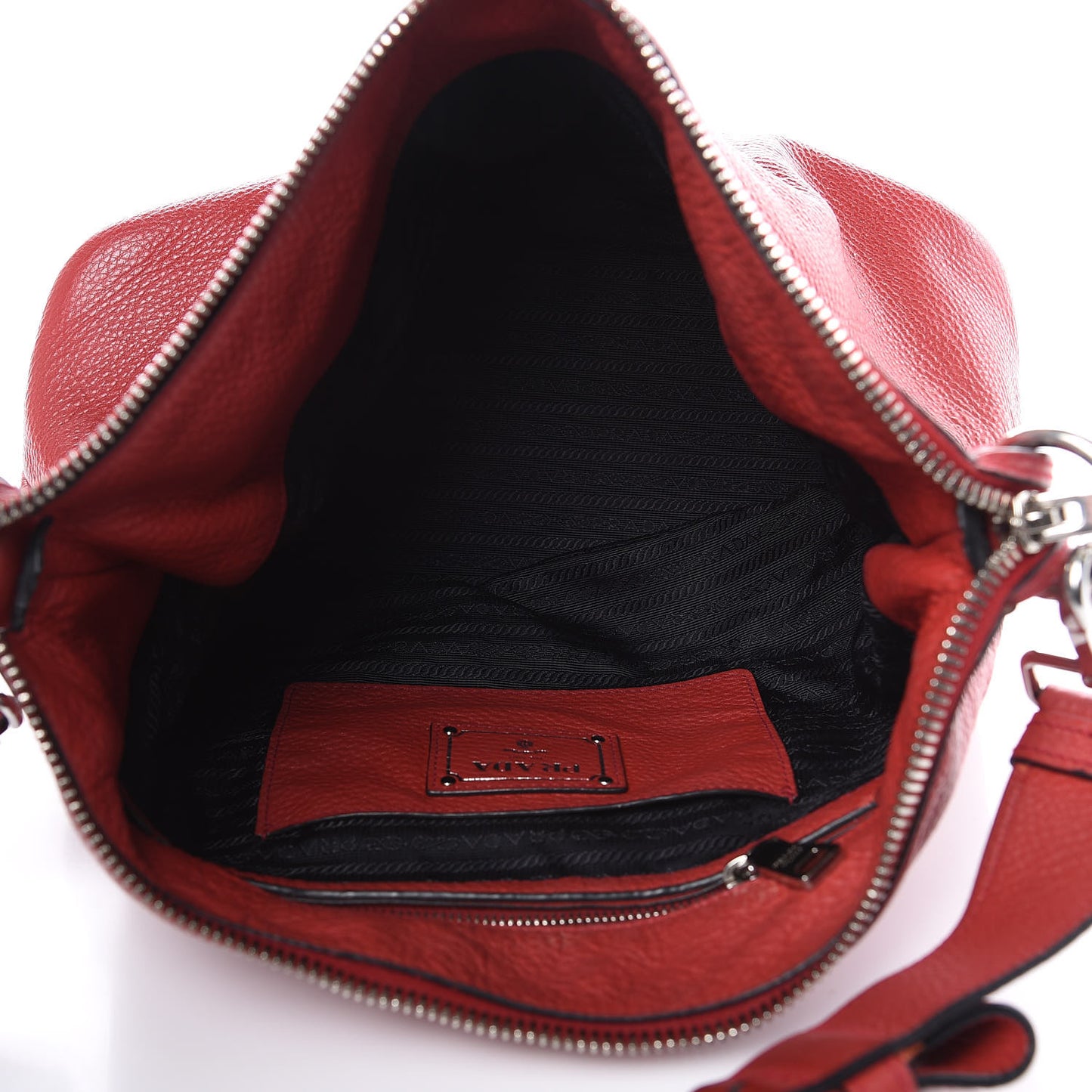 Vitello Daino Shoulder Bag Rosso