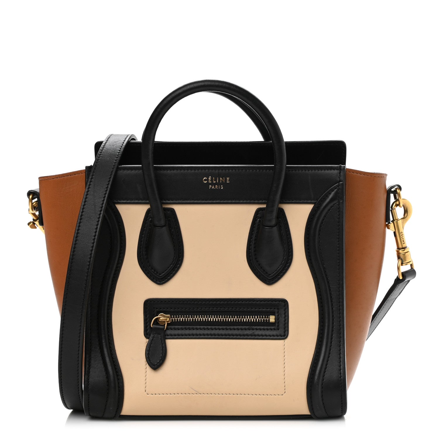 Celine Smooth Calfskin Nano Tri-Color Luggage White 1 of 19