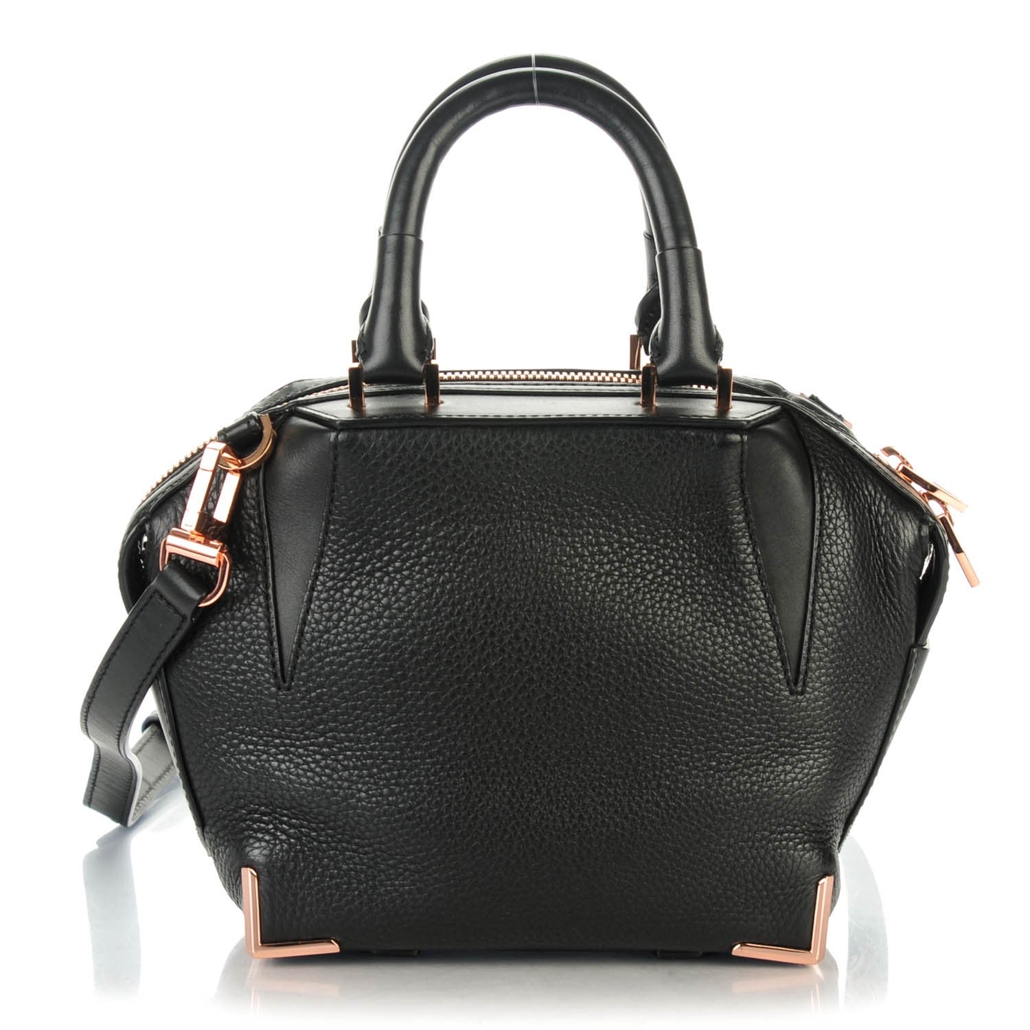 Alexander Wang Pebbled Calfskin Mini Emile Black Rose Gold Hardware 1 of 7