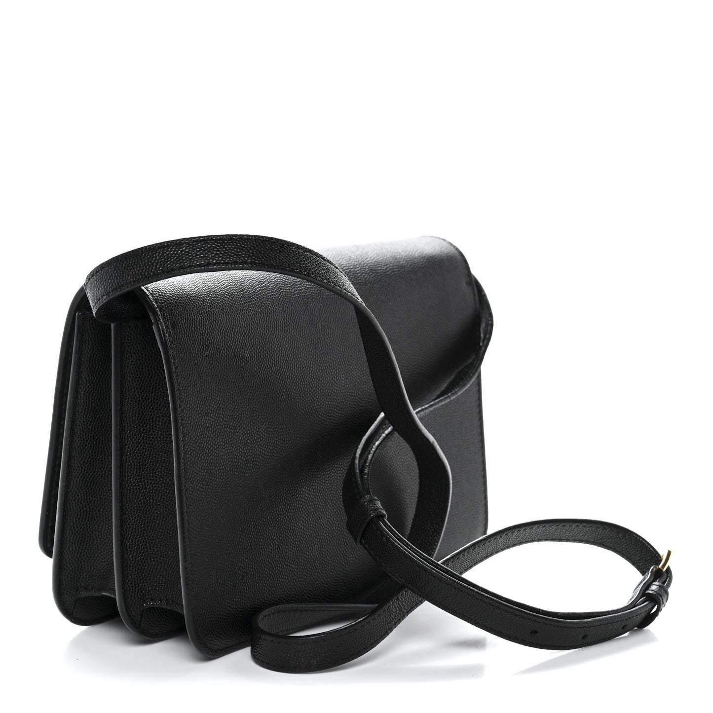 Grained Calfskin Small TB Bag Black