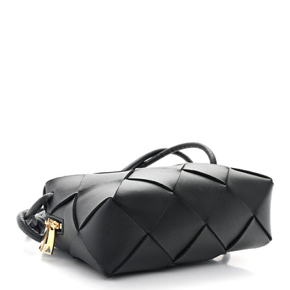 Bottega Veneta Lambskin Maxi Intrecciato Small Cassette Camera Bag Black 4 of 10