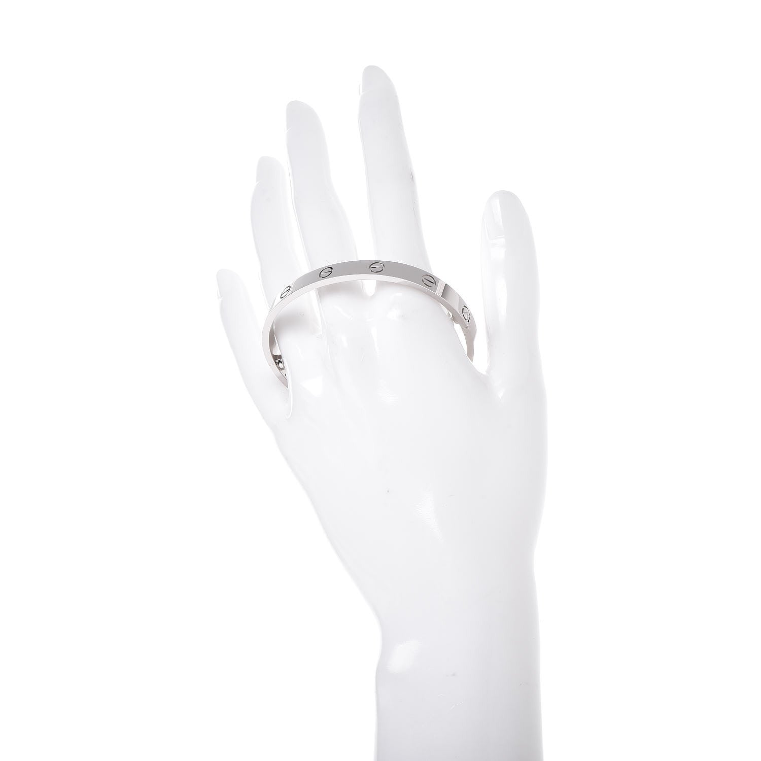 Cartier 18K White Gold LOVE Bracelet 17 2 of 7