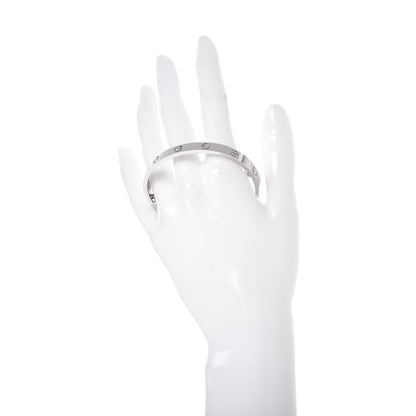 Cartier 18K White Gold LOVE Bracelet 17 2 of 7