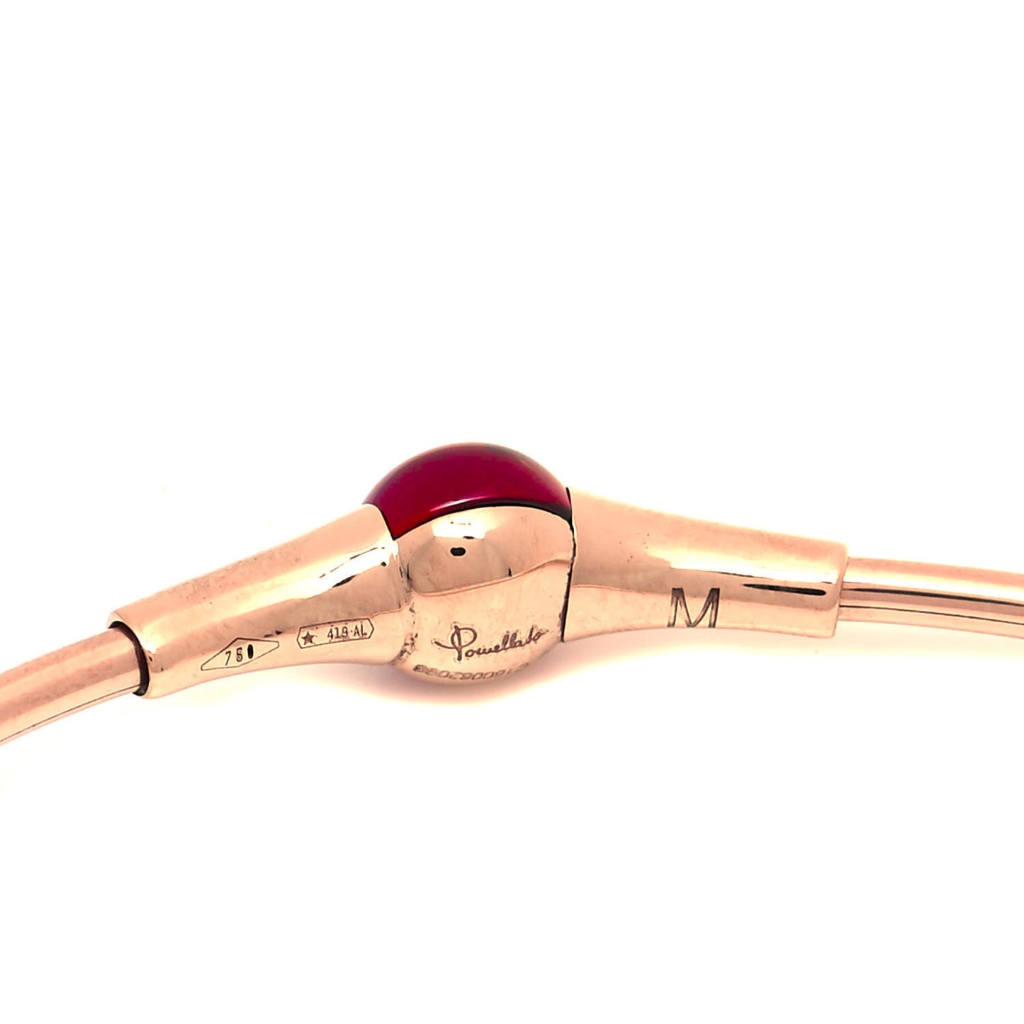 18K Rose Gold Garnet M'Ama Non M'Ama Bracelet