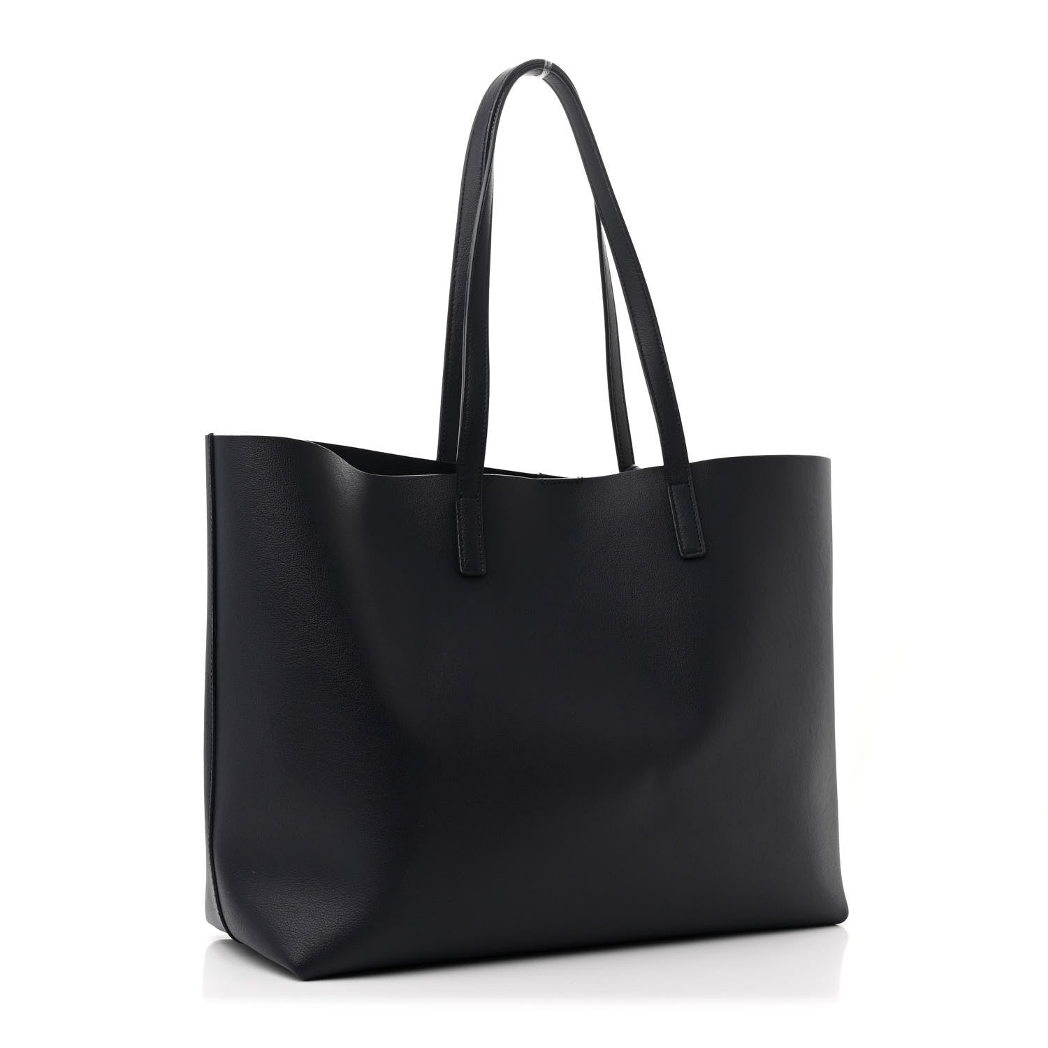 Saint Laurent Calfskin Large Shopping Tote Deep Marine 4 of 12