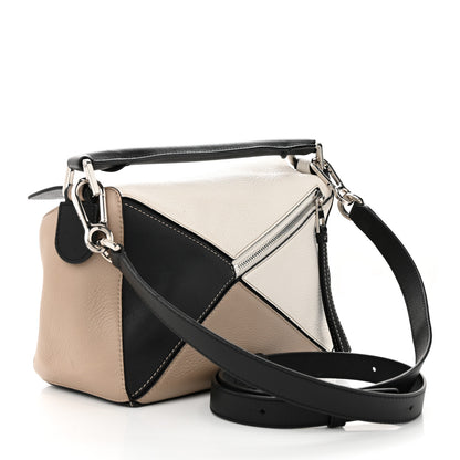 Loewe Calfskin Small Puzzle Bag Black Taupe 2 of 14